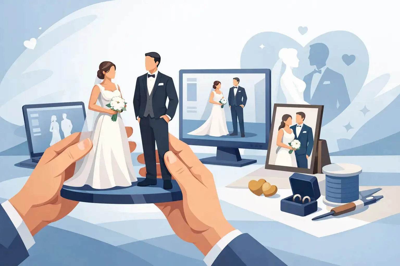 Custom wedding figurine gift su misura