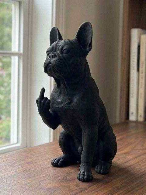 Bulldog Francese — Statuetta in Resina "Educato… ma non troppo" - Taraflo