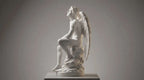 La Caduta di Icaro: Statua in Marmo Bianco sul Tragico Volo Mitologico - Taraflo