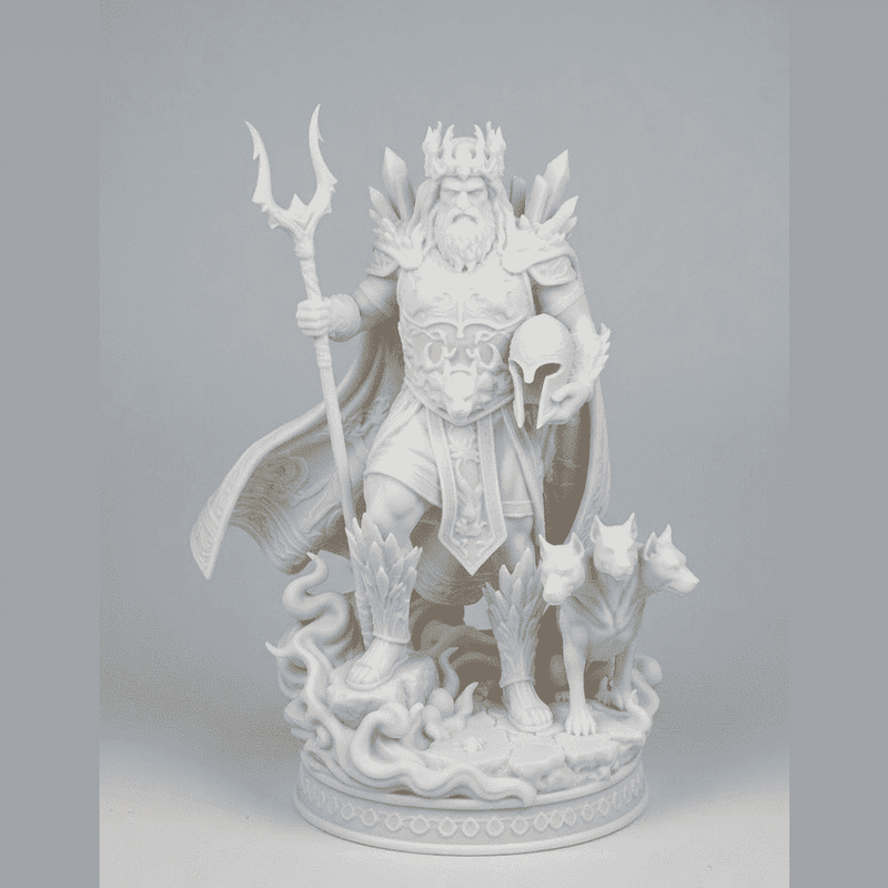 Ade — Statuetta del Signore degli Inferi in Resina - Taraflo