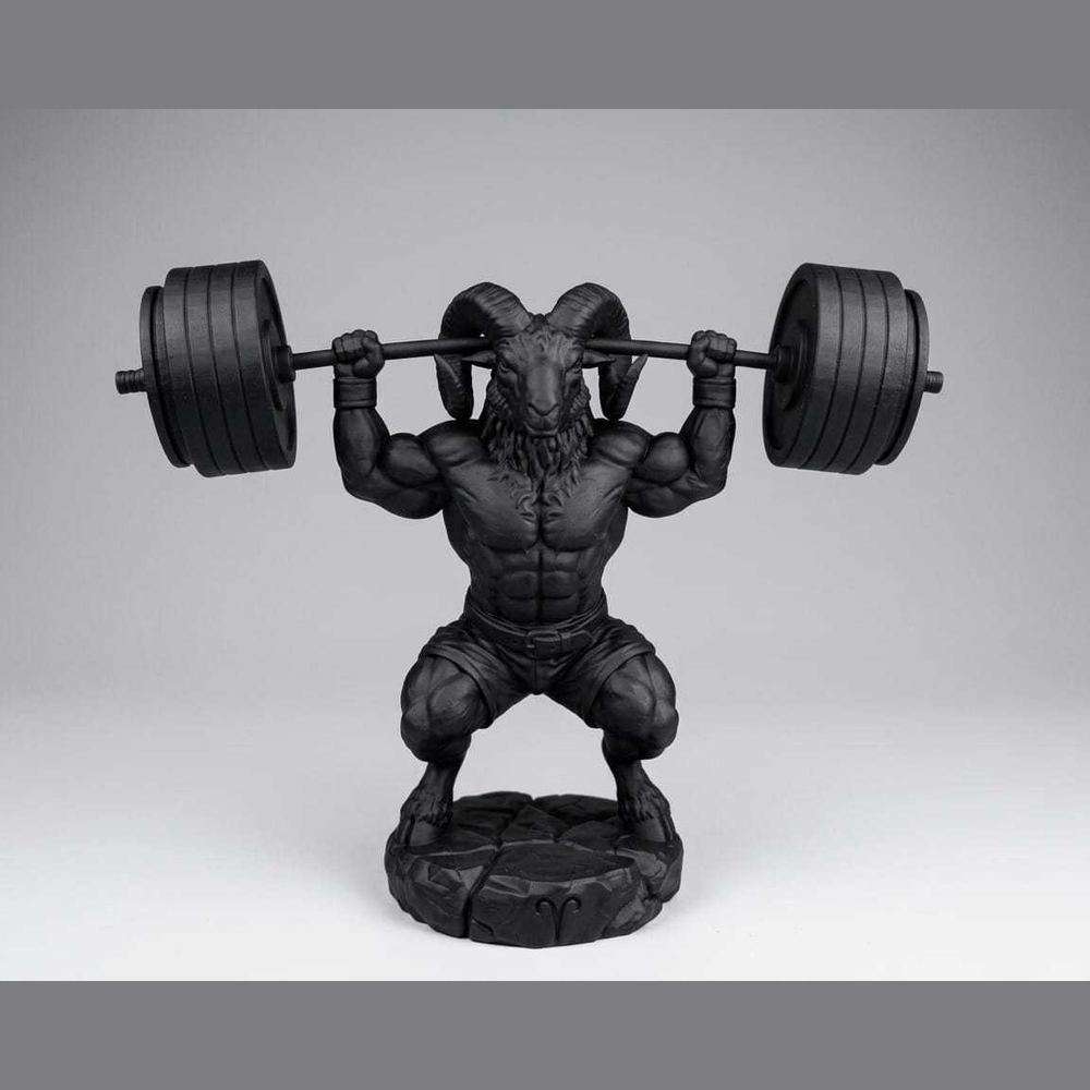 Ariete «Beast Mode» — Statuetta Fitness in Resina - Taraflo