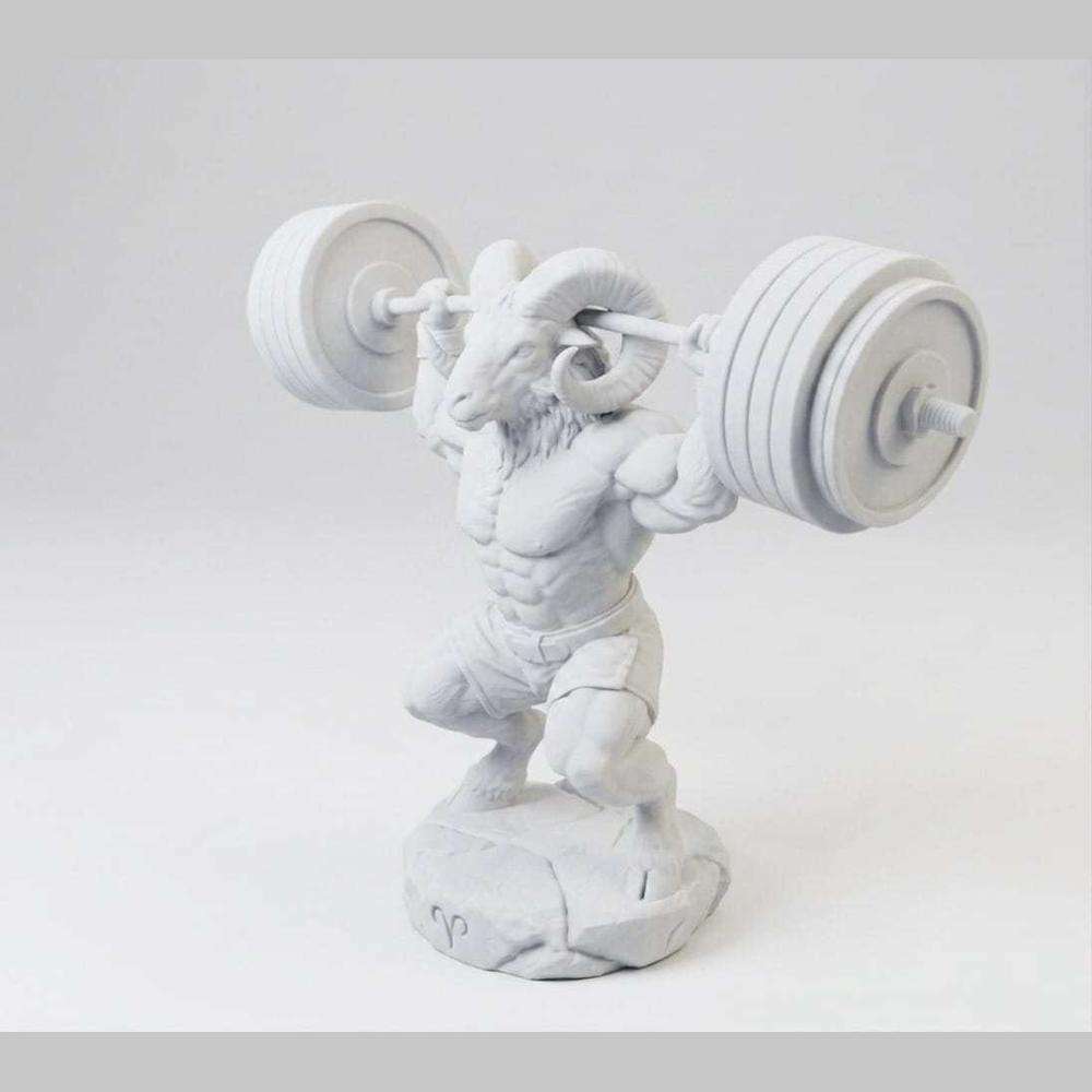 Ariete «Beast Mode» — Statuetta Fitness in Resina - Taraflo