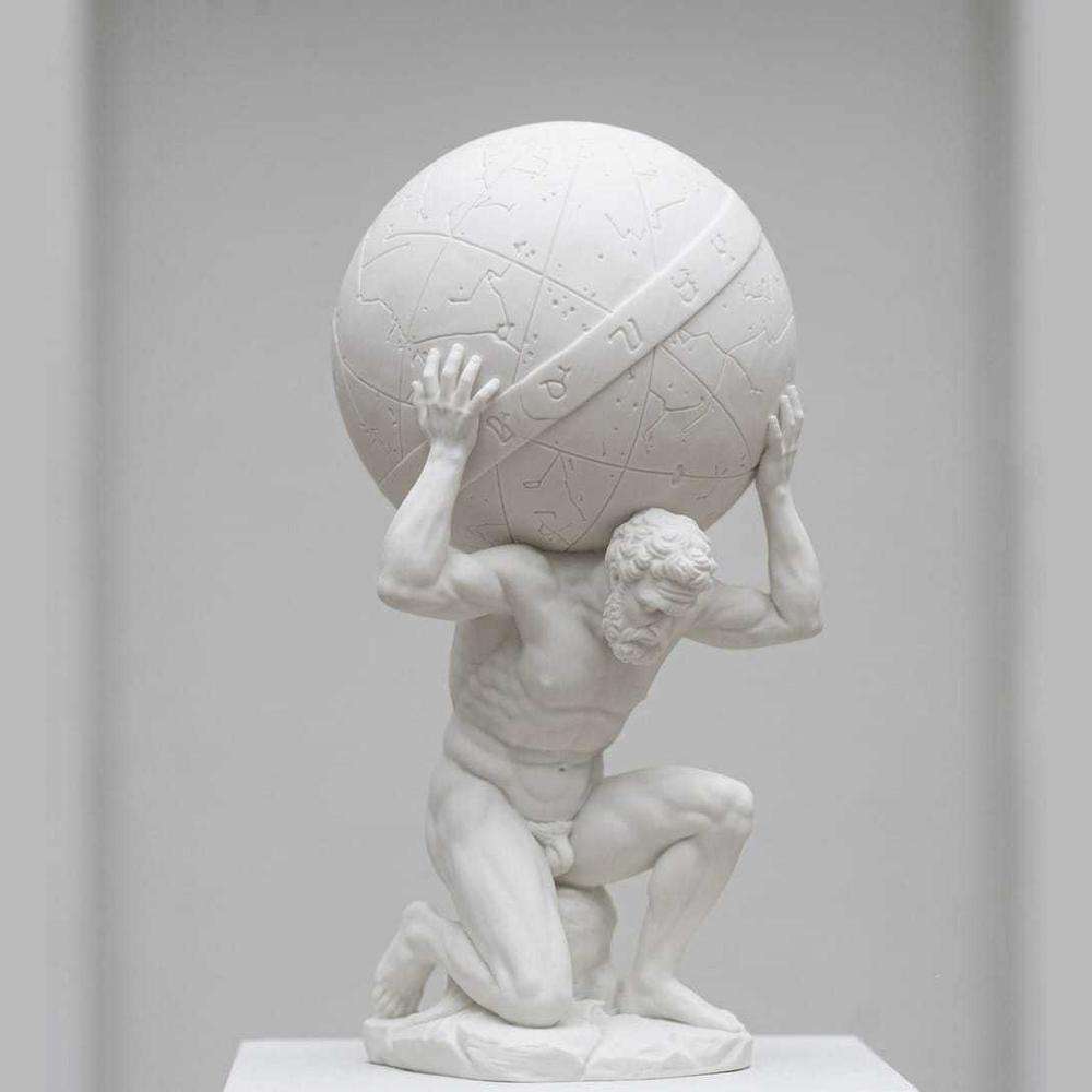 Atlante — Scultura Mitologica in Resina Effetto Marmo - Taraflo