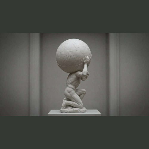Atlante — Scultura Mitologica in Resina Effetto Marmo - Taraflo
