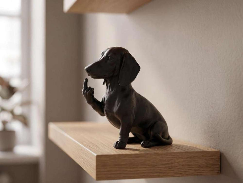 Bassotto — Statuetta Cane "Educato… ma non troppo"