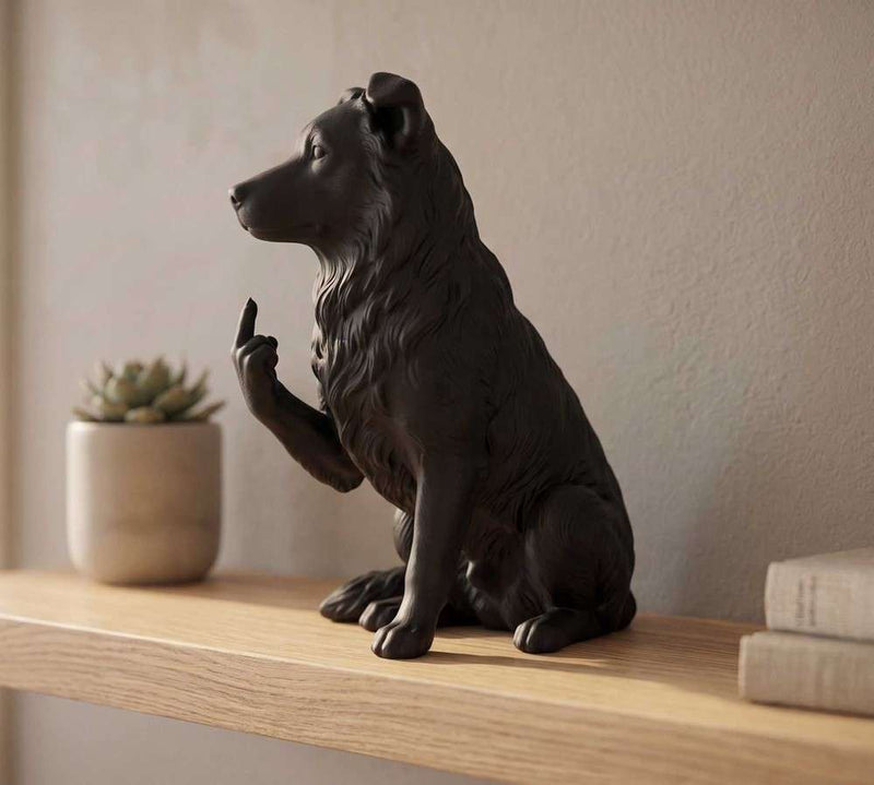 Border Collie — Statuetta Cane "Educato… ma non troppo"