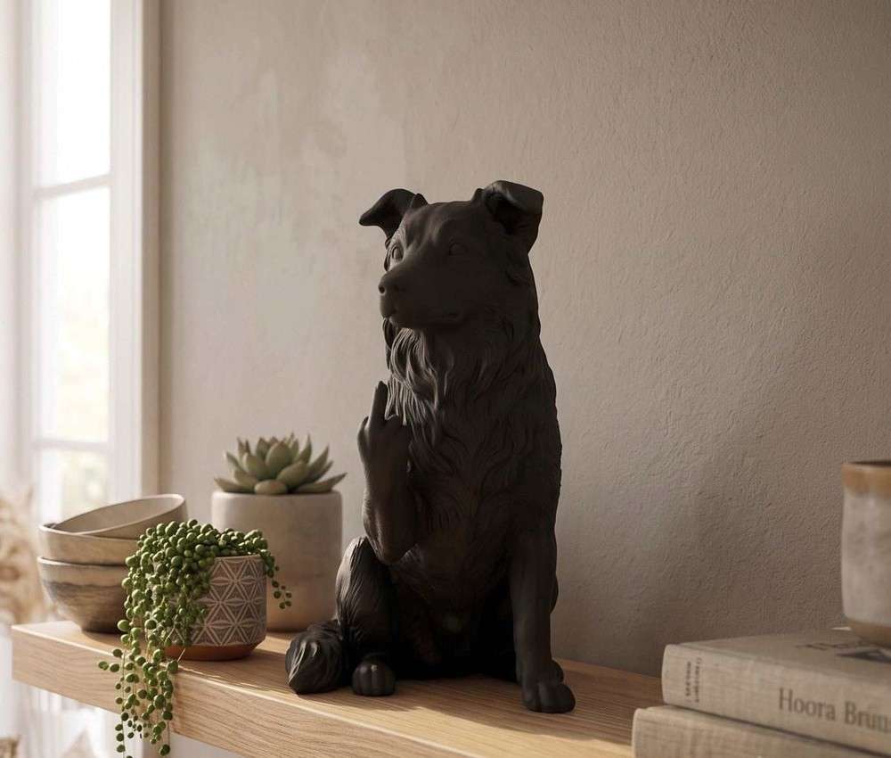 Border Collie — Statuetta Cane "Educato… ma non troppo"