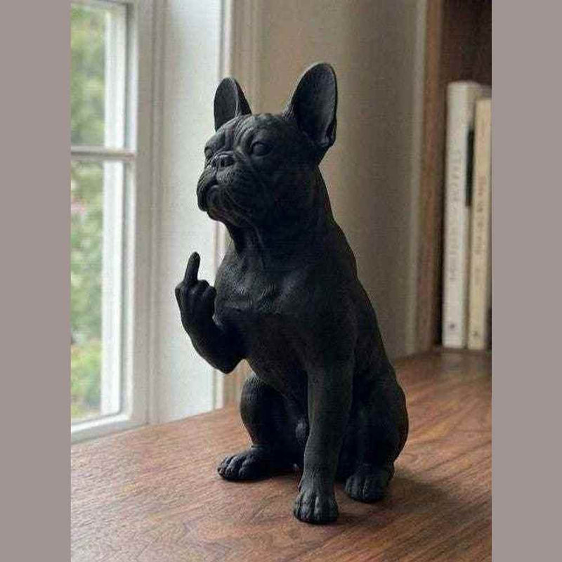 Bulldog Francese — Statuetta in Resina "Educato… ma non troppo" - Taraflo