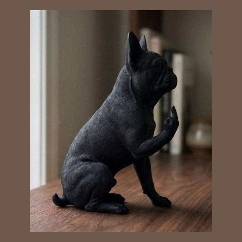 Bulldog Francese — Statuetta in Resina "Educato… ma non troppo" - Taraflo