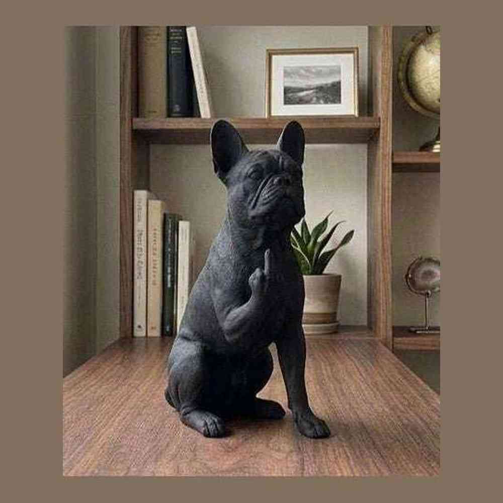 Bulldog Francese — Statuetta in Resina "Educato… ma non troppo" - Taraflo