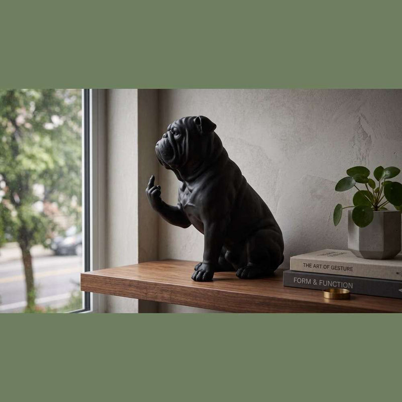 Bulldog — Statuetta Cane "Educato… ma non troppo"