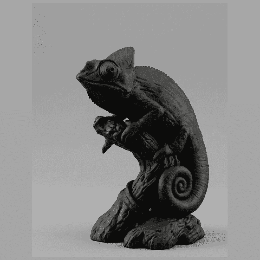 Camaleonte Zen — Statuetta Decorativa in Resina - Taraflo