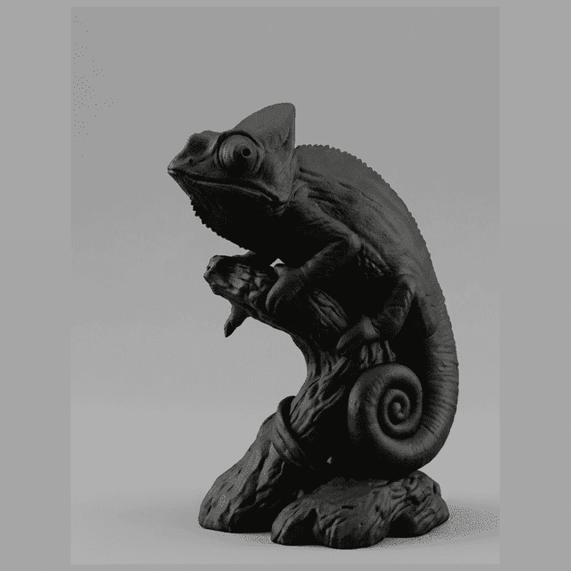 Camaleonte Zen — Statuetta Decorativa in Resina - Taraflo