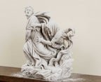 Estatua clásica de terror en resina con efecto yeso | Escultura decorativa blanca