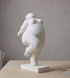 Statuetta Madre Natura in resina effetto gesso bianco, scultura femminile minimalista