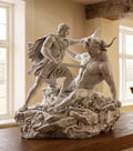 Statuetta Teseo e Minotauro - Scultura Mitologica Greca da Mensola