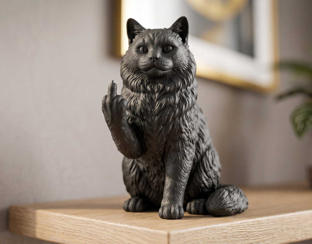 Estátua de gato Ragdoll em resina – Decoração elegante para os amantes de gatos, escultura moderna para oferecer a quem adora gatos.