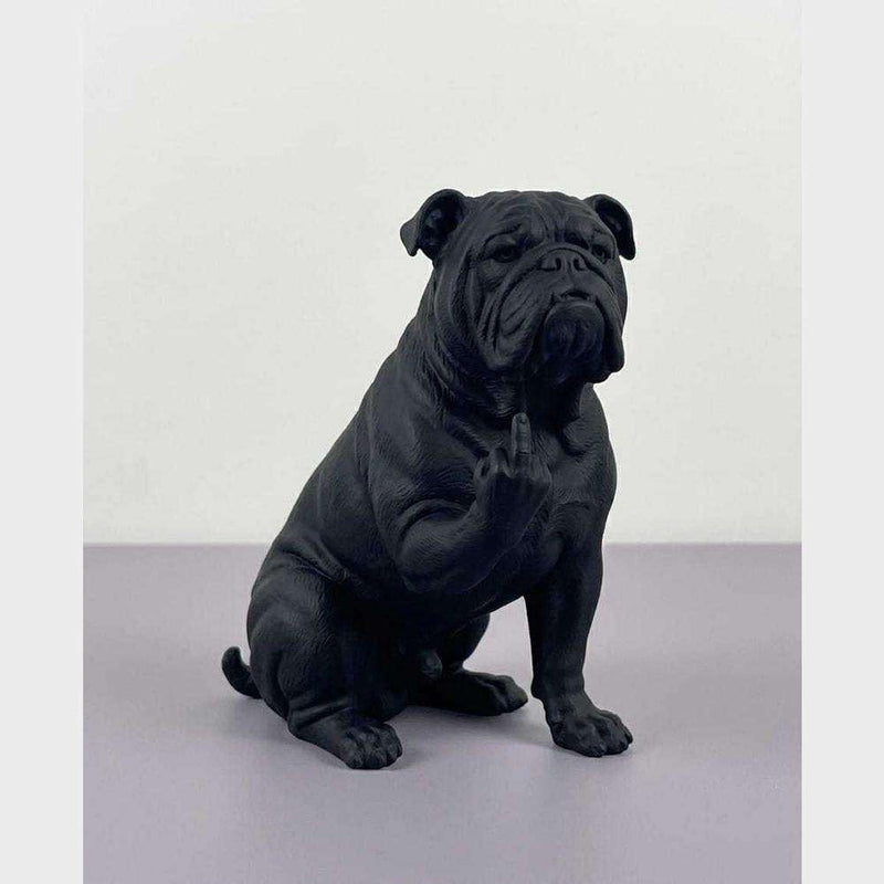 Bulldog — Statuetta Cane «Educato… ma non troppo» in Resina - Taraflo