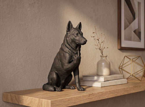 Cane Lupo Cecoslovacco — Statuetta Cane "Educato… ma non troppo"