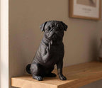 Statuetta Carlino in resina 3D elegante e ribelle, design italiano