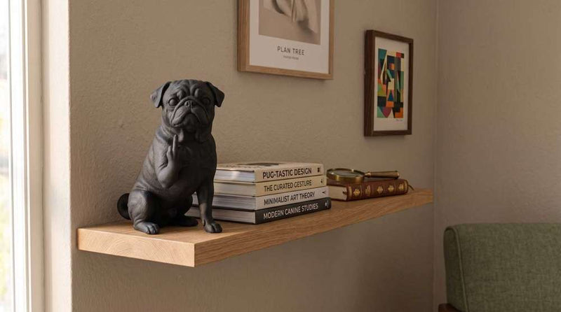 Carlino — Statuetta Cane "Educato… ma non troppo"