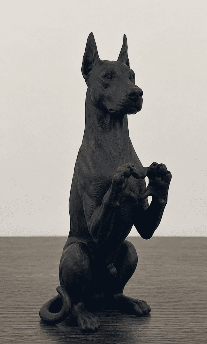 Cuori a Quattro Zampe — Statuetta Cane «Cuore con le Zampe» in Resina - Taraflo
