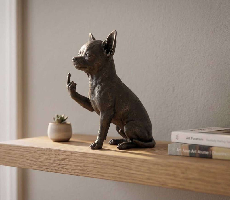 Chihuahua — Statuetta Cane «Educato… ma non troppo»
