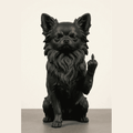 Chihuahua a Pelo Lungo — Statuetta Cane "Educato… ma non troppo" - Taraflo
