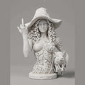 Circe — Statuetta della Maga Ribelle in Resina Nera Opaca - Taraflo