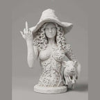 Circe — Statuetta della Maga Ribelle in Resina Nera Opaca - Taraflo