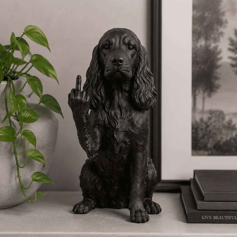 Cocker Spaniel — Statuetta Cane «Educato… ma non troppo»
