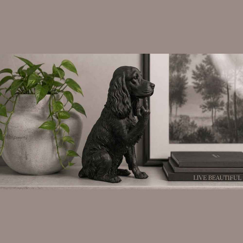 Cocker Spaniel — Statuetta Cane «Educato… ma non troppo»