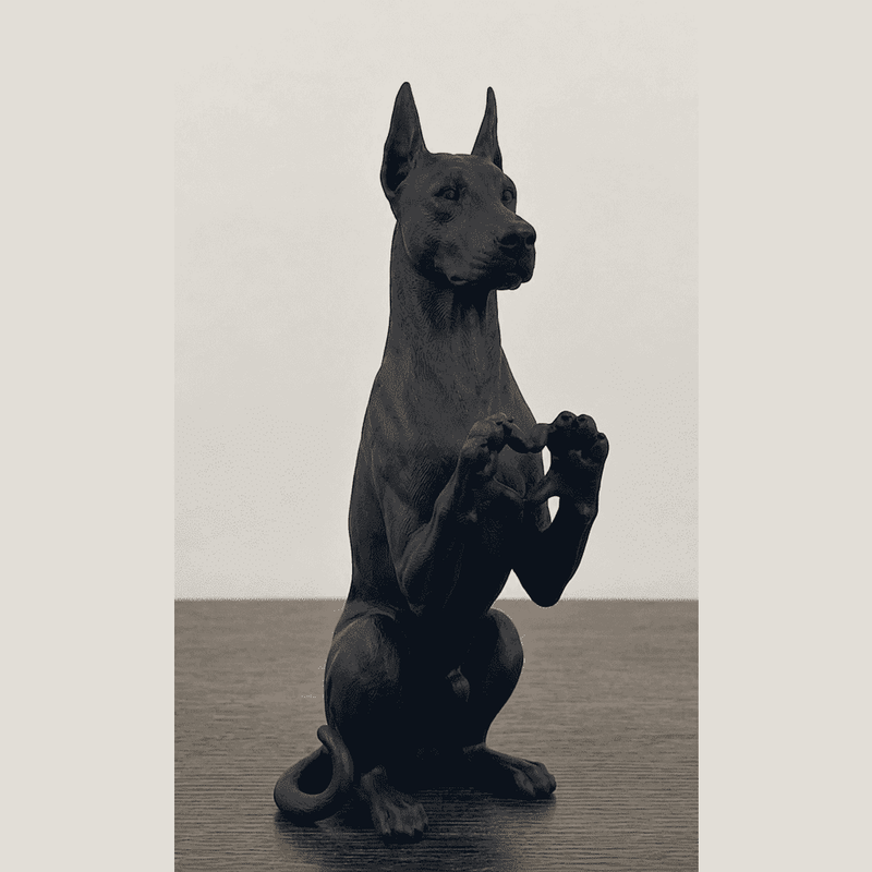 Cuori a Quattro Zampe — Statuetta Cane «Cuore con le Zampe» in Resina - Taraflo