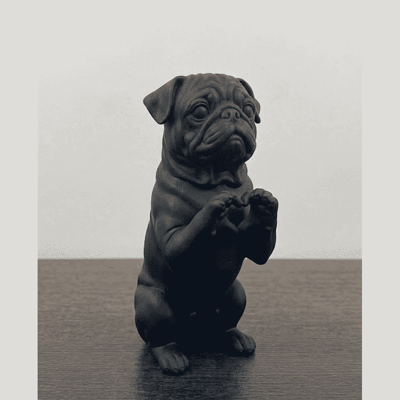 Cuori a Quattro Zampe — Statuetta Cane «Cuore con le Zampe» in Resina - Taraflo
