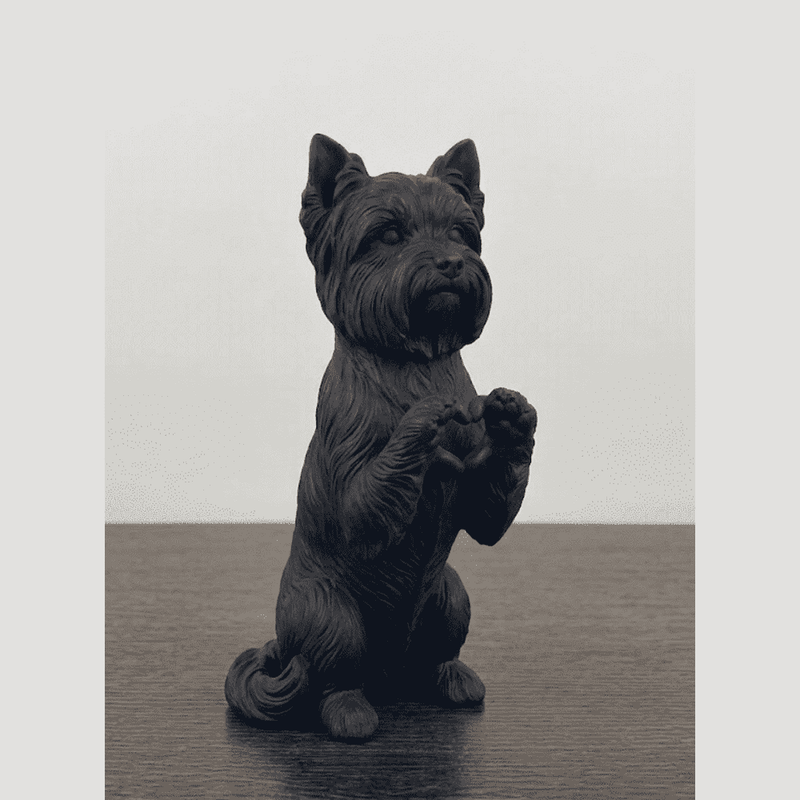 Cuori a Quattro Zampe — Statuetta Cane «Cuore con le Zampe» in Resina - Taraflo