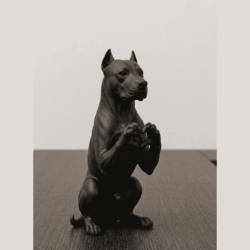 Cuori a Quattro Zampe — Statuetta Cane «Cuore con le Zampe» in Resina - Taraflo