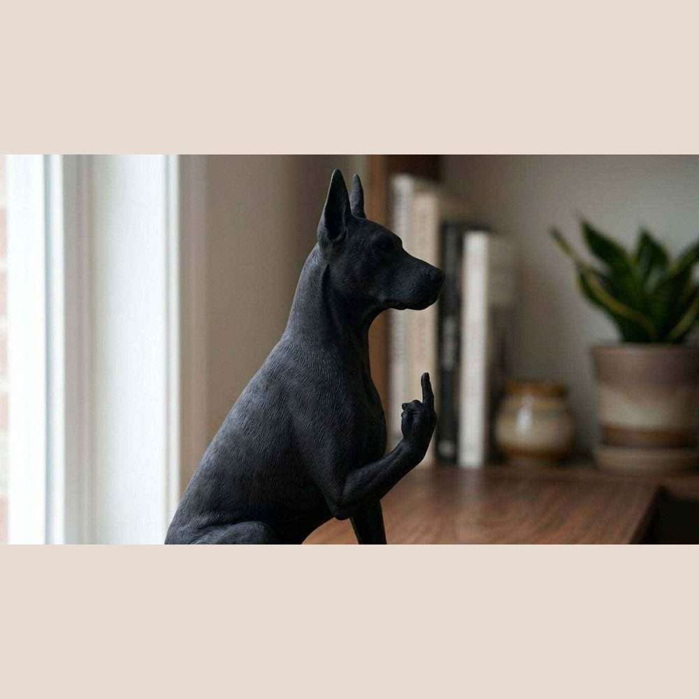 Dobermann — Statuetta Cane «Educato… ma non troppo» - Taraflo
