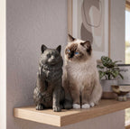 Statua decorativa in resina di gatto Ragdoll elegante e moderna per amanti dei gatti