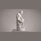 Fauno a Riposo — Scultura in Resina ABS Bianca Opaca - Taraflo
