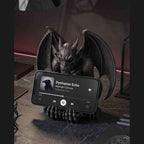 Gargoyle Guardiano — Supporto per Smartphone in Resina Nera Opaca (20 cm)