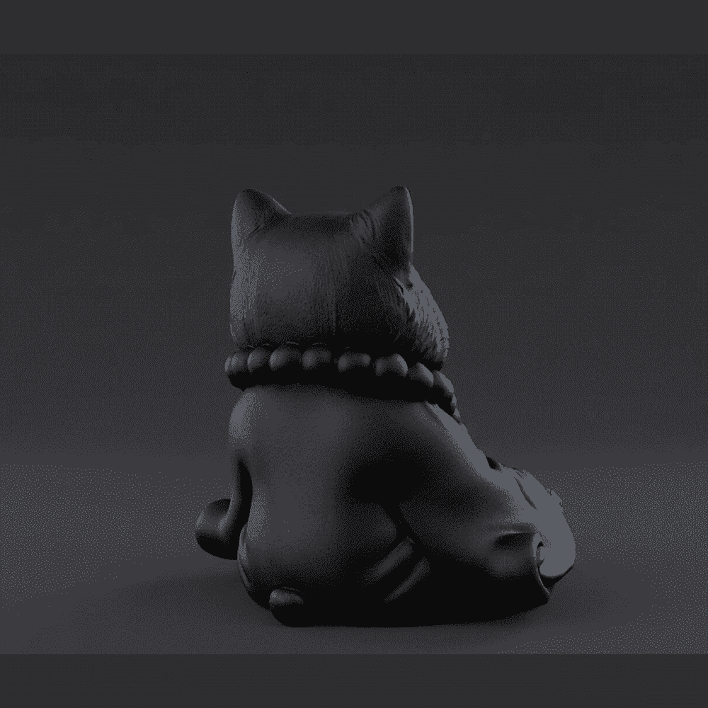 Gatto Zen — Statuetta Gatto in Meditazione in Resina Opaca - Taraflo
