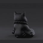 Gatto Zen — Statuetta Gatto in Meditazione in Resina Opaca - Taraflo