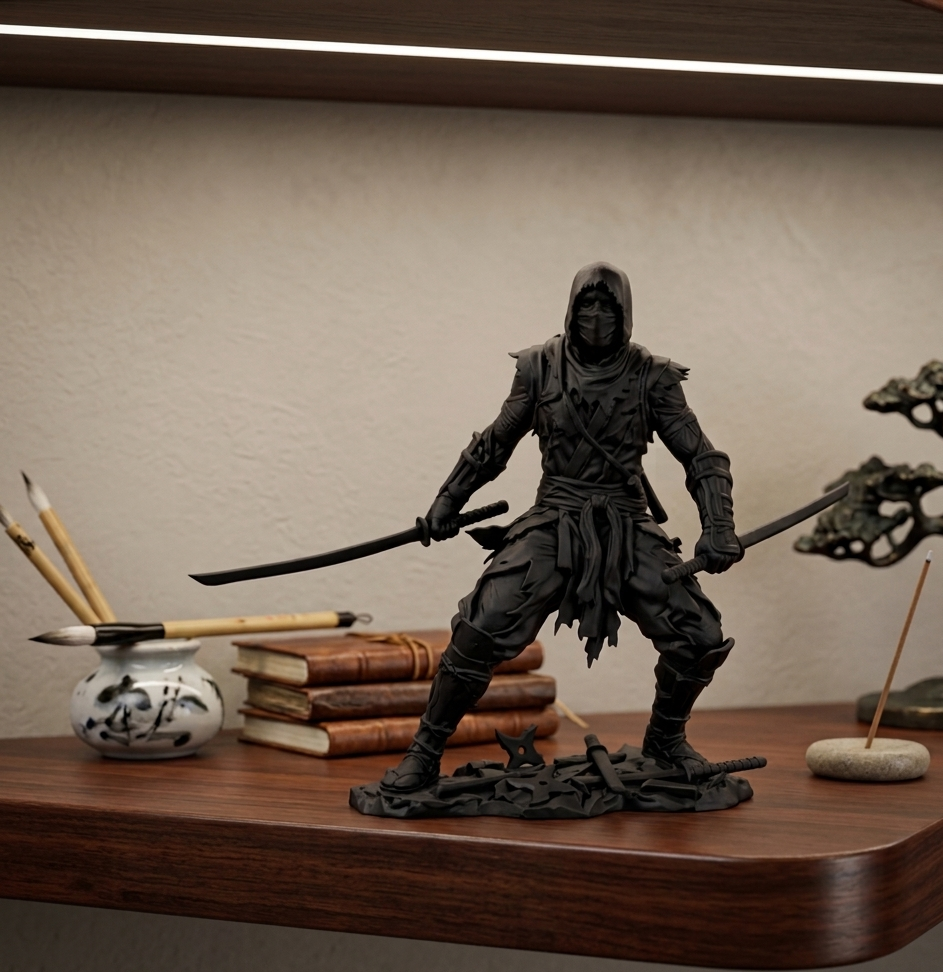 L'Ombra della Notte: Guerriero Shinobi – Statuina da Collezione