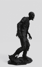 The Last Stride — Statuetta Zombie da Collezione in Resina Nera Opaca - Taraflo
