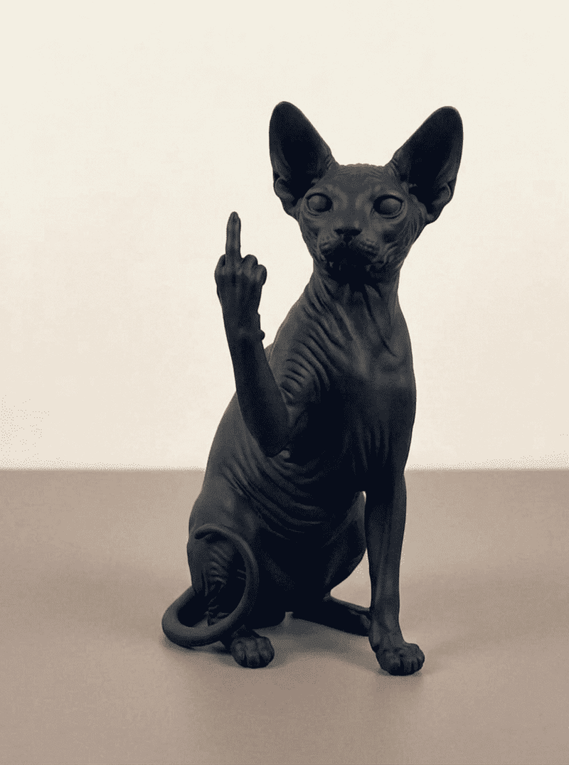Sphynx "l'Illuminato" — Statuetta Gatto Zen in Resina - Taraflo