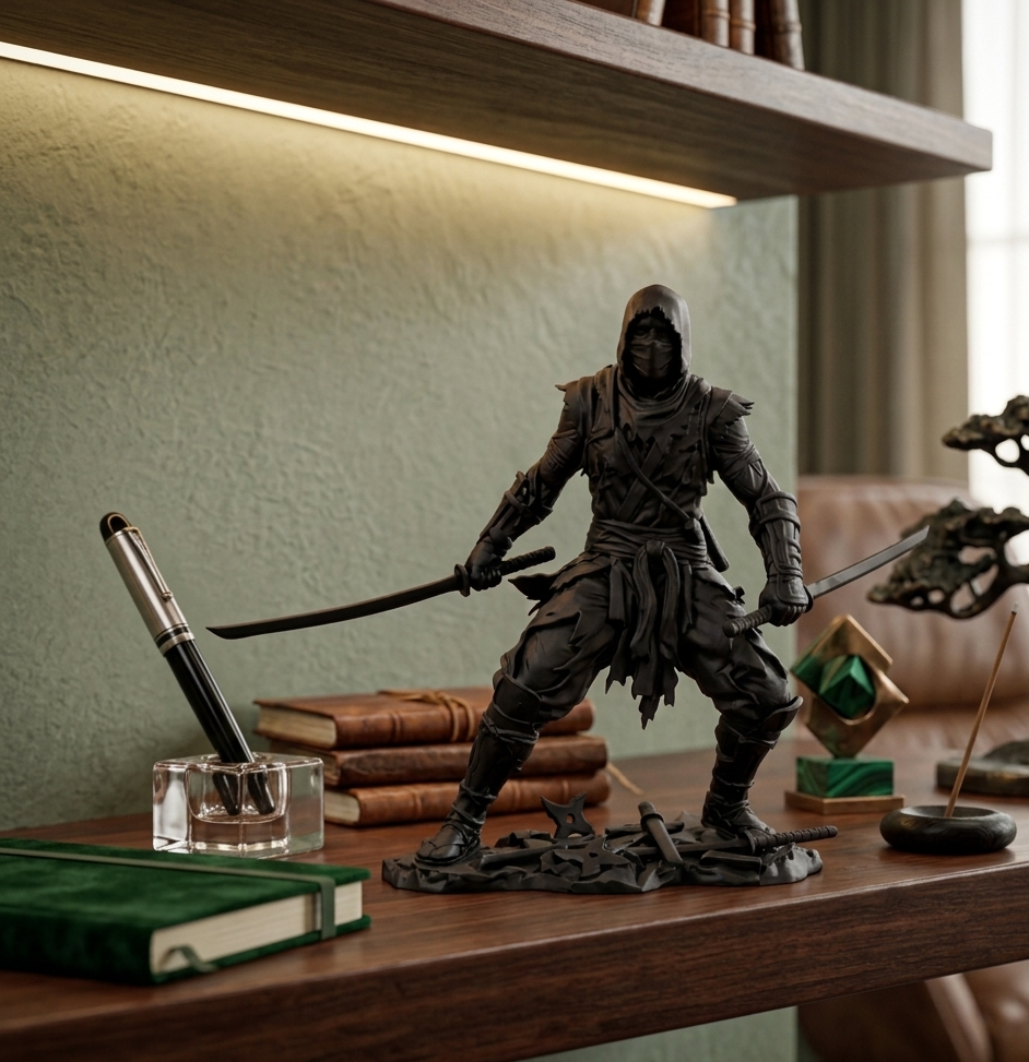 L'Ombra della Notte: Guerriero Shinobi – Statuina da Collezione