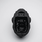 Testa di Gorilla «Primal Elegance» — Scultura da Parete in Resina Nera Opaca (25 cm) - Taraflo