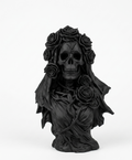 "Memento Vivere" – Busto Velato in Resina Nero Assoluto (Edizione Gothic Luxe)