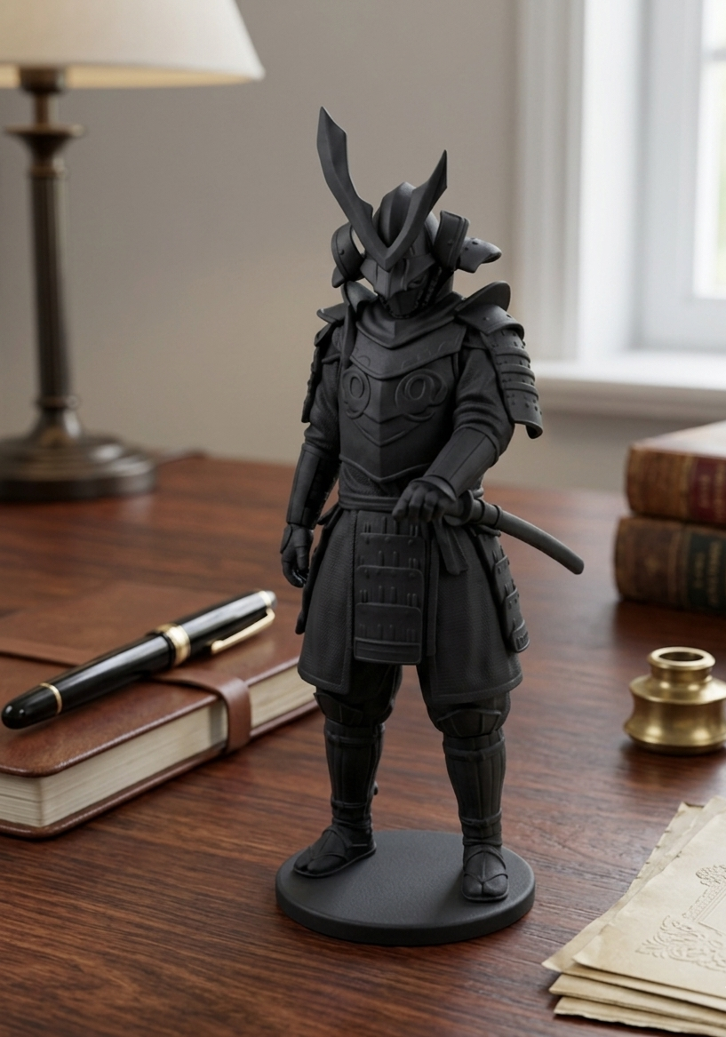 L'Ombra dei Secoli: Il Guardiano dello Shogun – Statuina di Samurai in Stile Antico