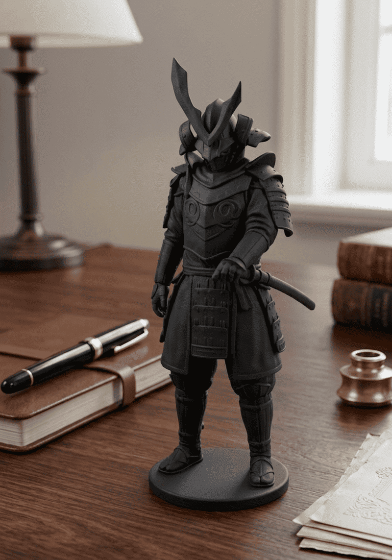 Il Guardiano dello Shogun — Statuetta Samurai in Resina - Taraflo